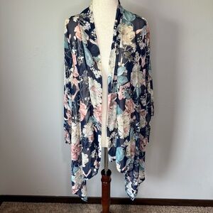1.4.3. Story by Line Up Floral Kimono with Blue and Pink Accents